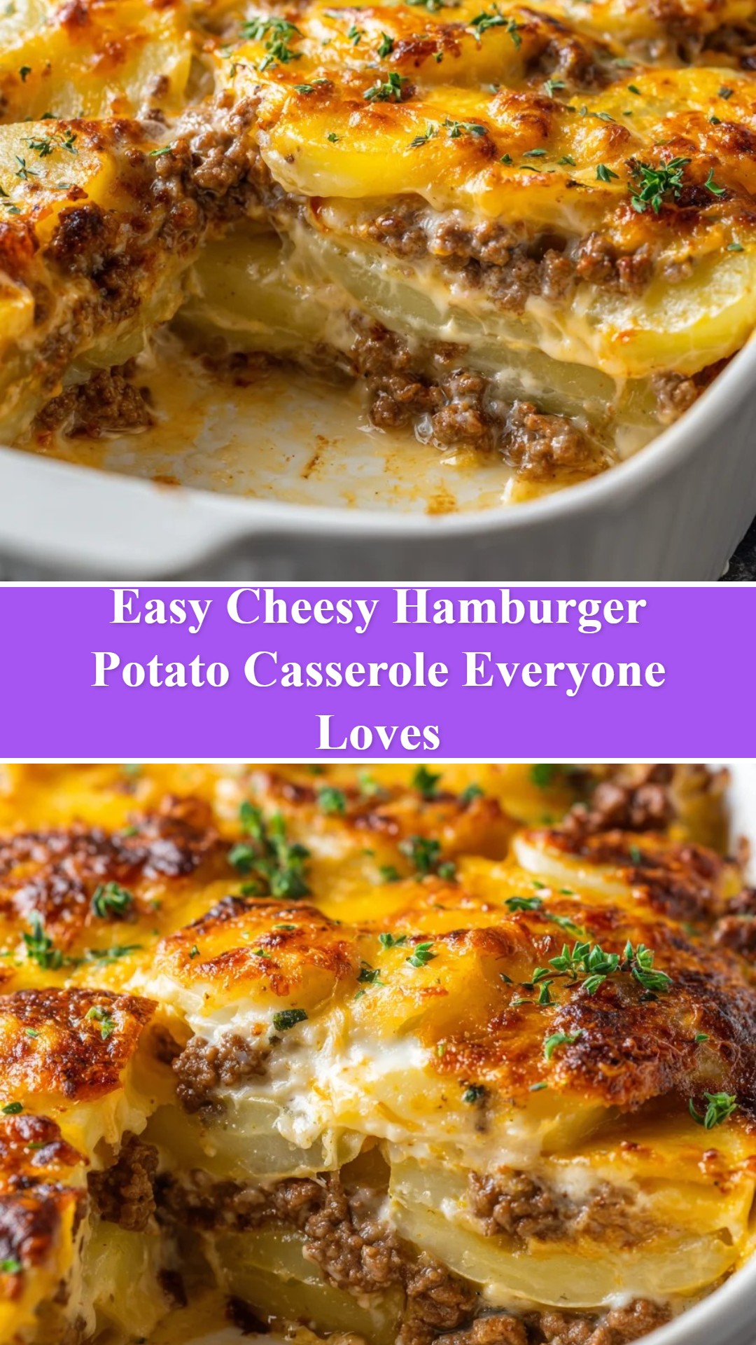Cheesy Hamburger Potato Casserole