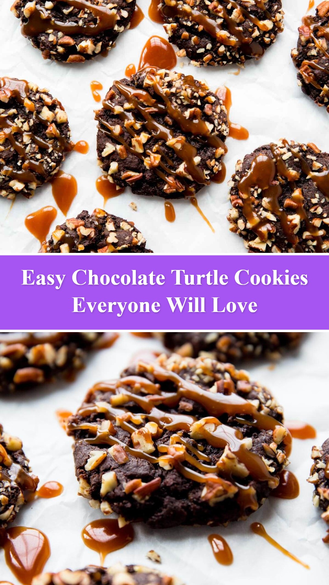 Chocolate Turtle Cookies