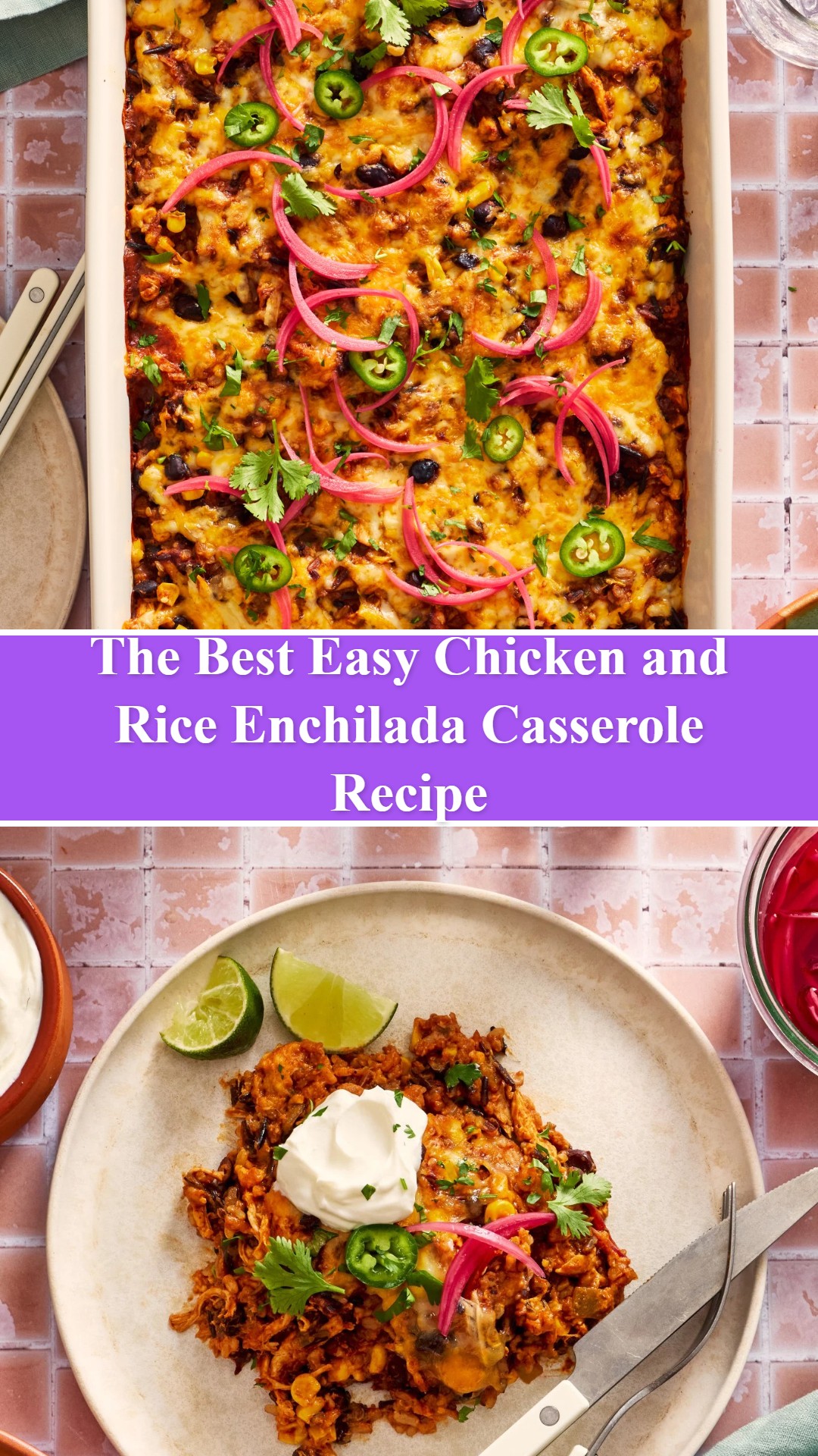 Easy Chicken and Rice Enchilada Casserole