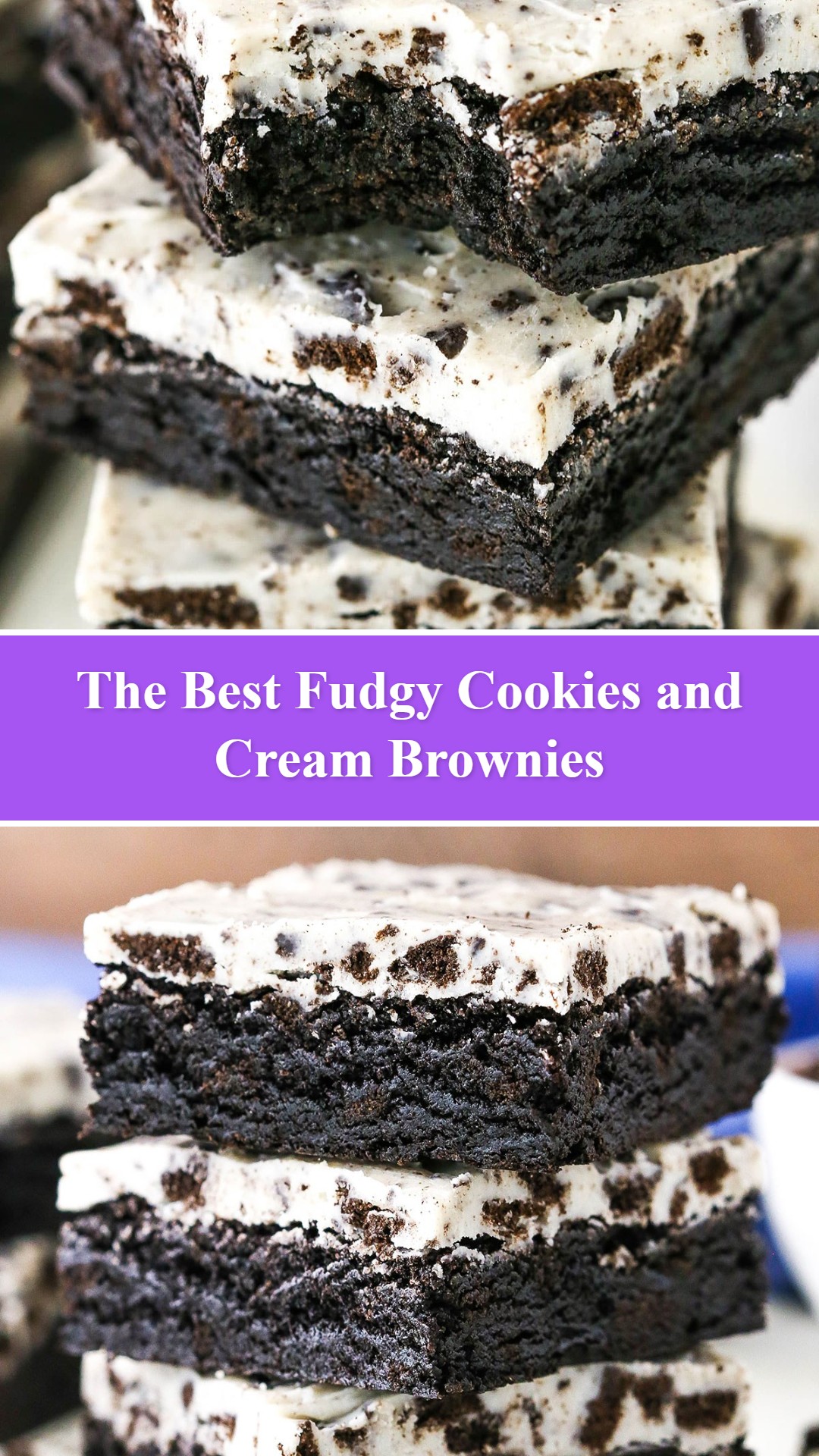 Fudgy Cookies and Cream Brownies