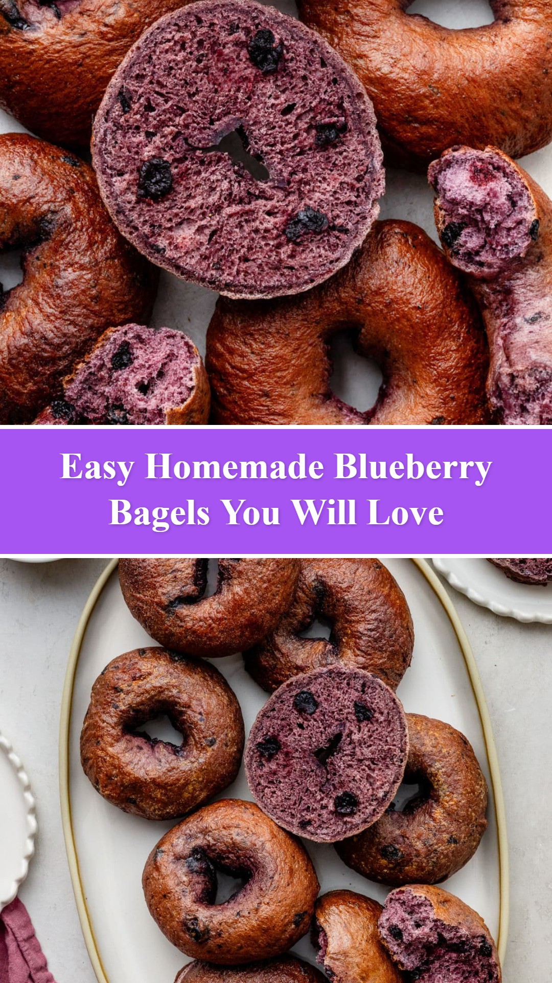 Homemade Blueberry Bagels