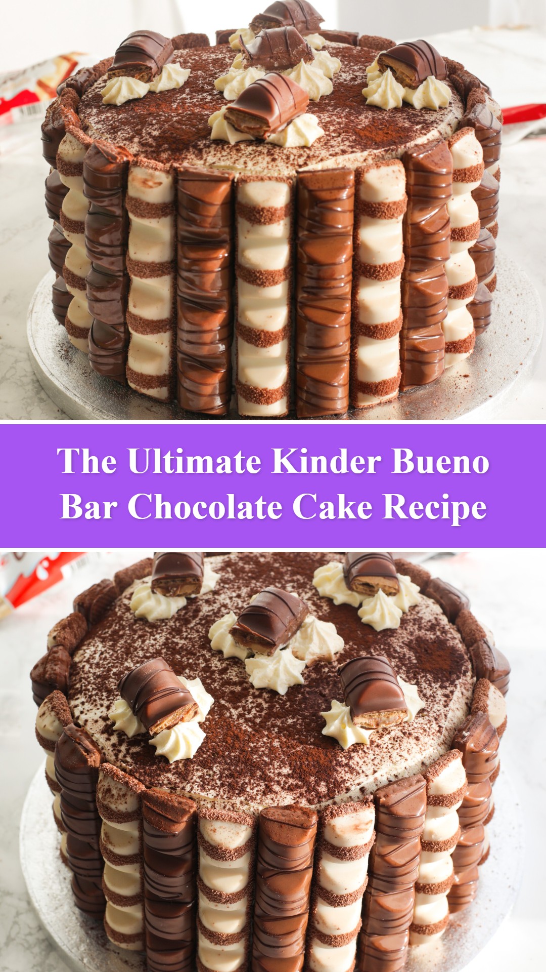 Kinder Bueno Bar Chocolate Cake Recipe